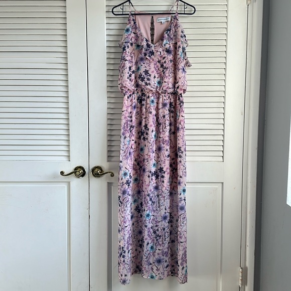 Pink and blue floral maxi dress - Picture 2 of 6